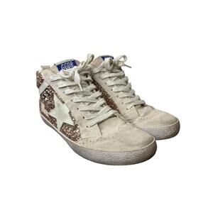 Golden Goose Mid Star Women's Gold Sneakers Size EU 40
